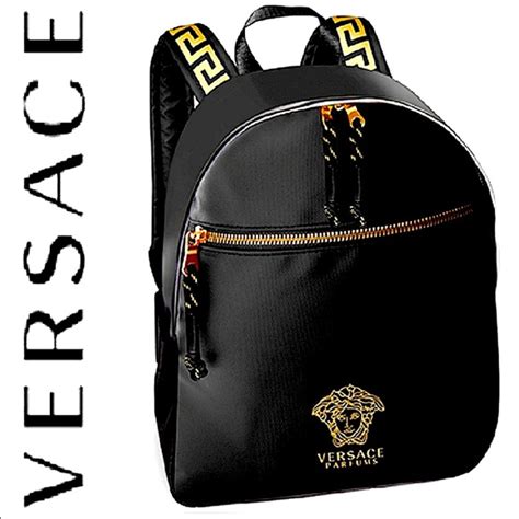 versace parfums black backpack